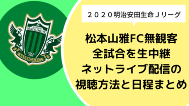 【2020】松本山雅FC・無観客全試合を生中継！ネットライブ配信動画の視聴方法と日程まとめ