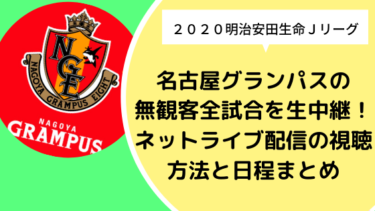 【2020】名古屋グランパスの無観客全試合を生中継！ネットライブ配信の視聴方法と日程まとめ